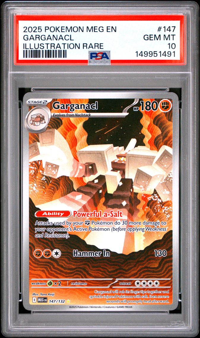 2025 #147 Garganacl PSA 10 Meg EN-Mega Evolution