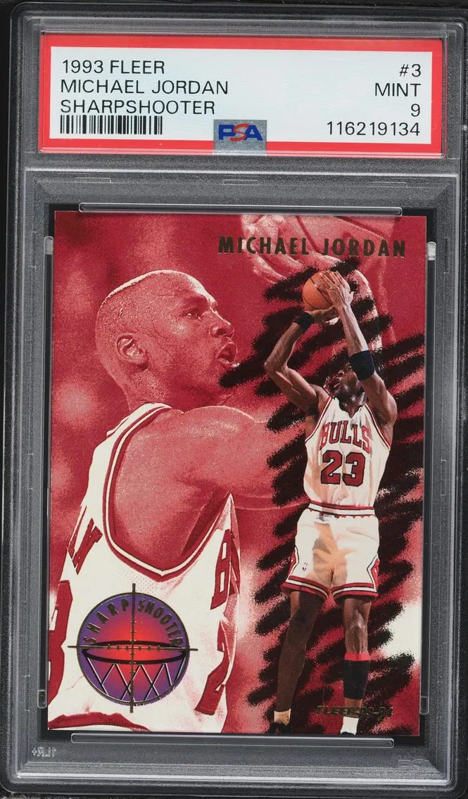1993 #3 Michael Jordan PSA 9 Fleer Sharpshooter Basketball