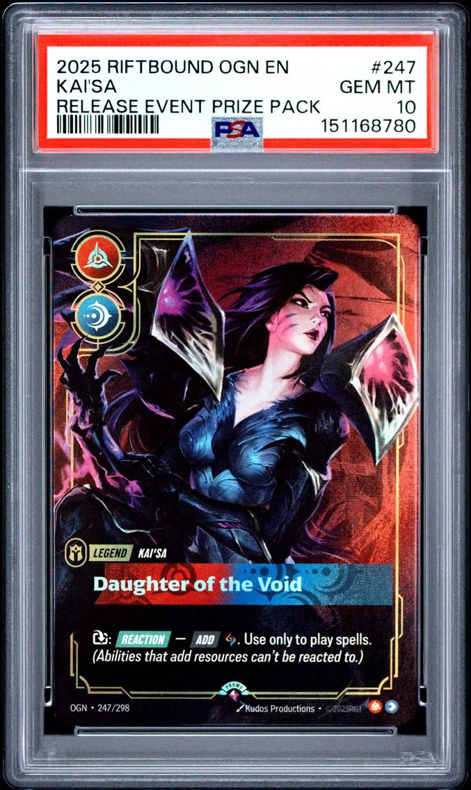 2025 #247 Kai'SA - Daughter of the Void PSA 10 Riftbound: League of Legends Ogn-Origins
