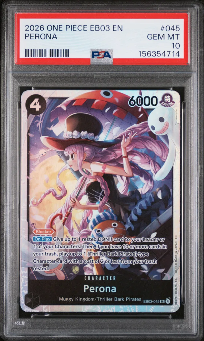 2026 #045 Perona PSA 10 One Piece EB03-Extra Booster -One Piece Heroines Edition-