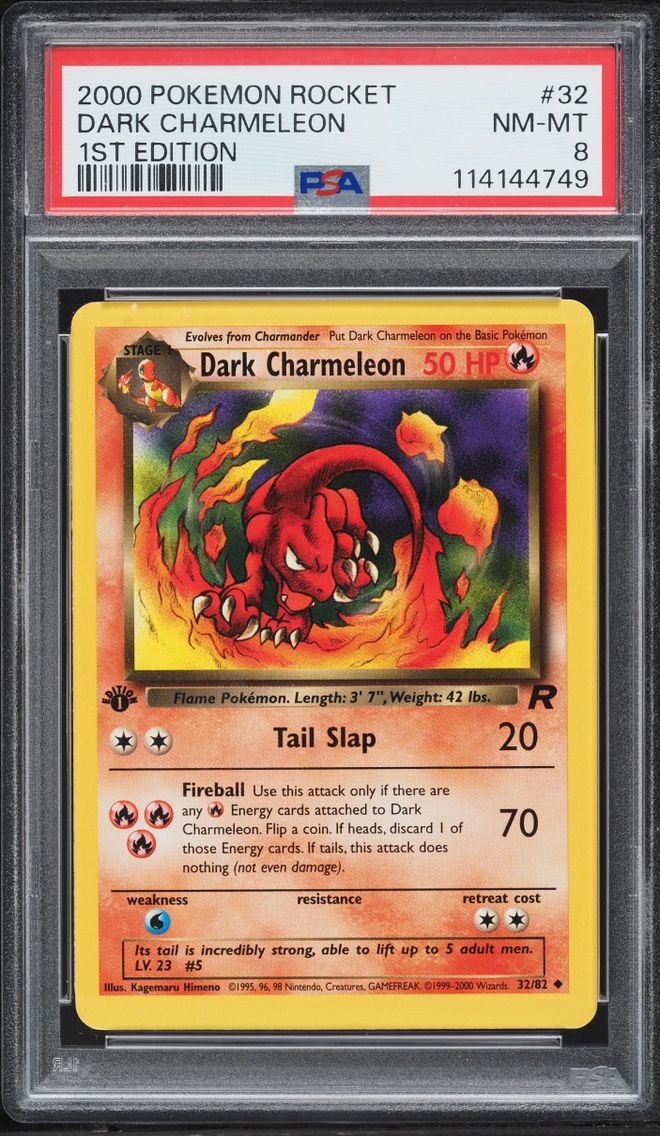 2000 #32 Dark Charmeleon PSA 8 Pokemon Team Rocket 1st Edition