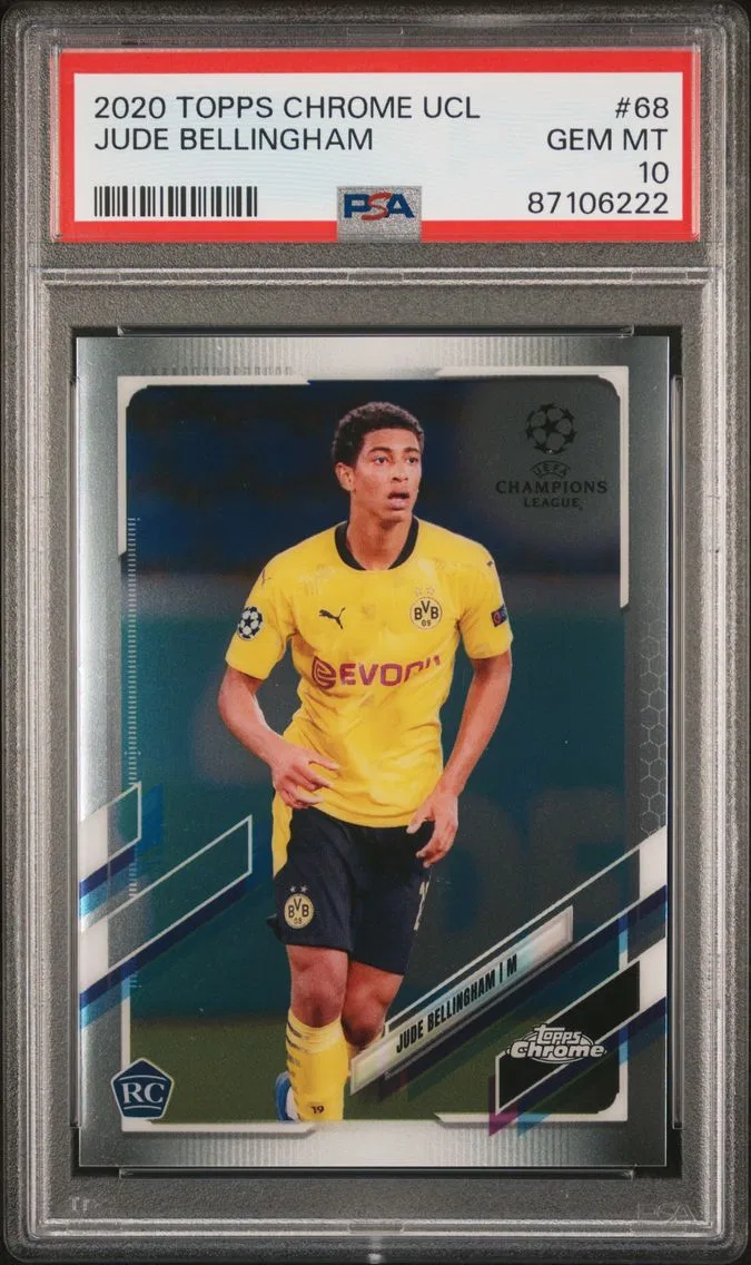 2020 #68 Jude Bellingham PSA 10 Topps Chrome UEFA Champions League
