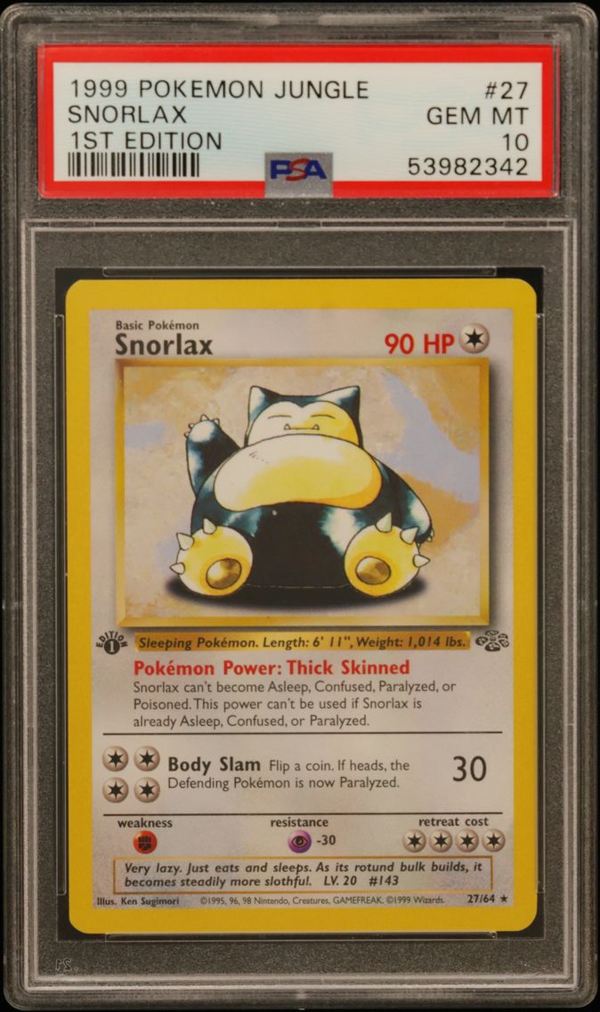1999 #27 Snorlax 1st Edition PSA