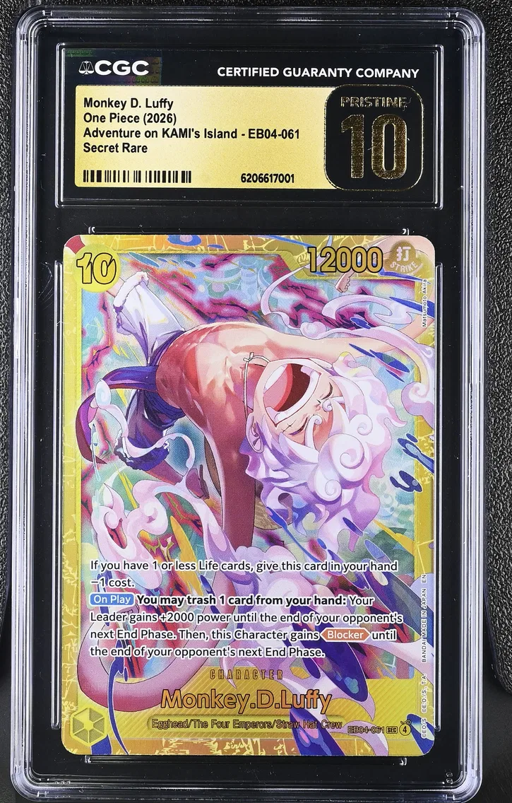 2026 #EB04-061 Monkey D. Luffy CGC 10 Pristine Adventure on KAMI's Island (OP15-EB04) - English