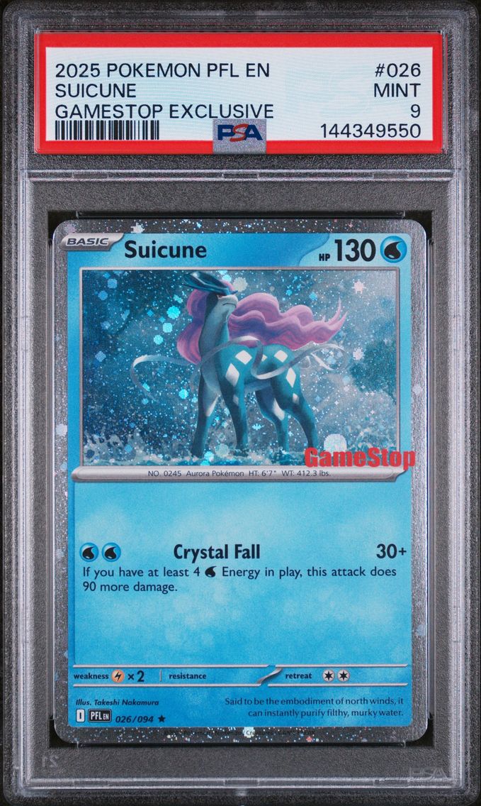 2025 #026 Suicune PSA 9 Pfl EN-P