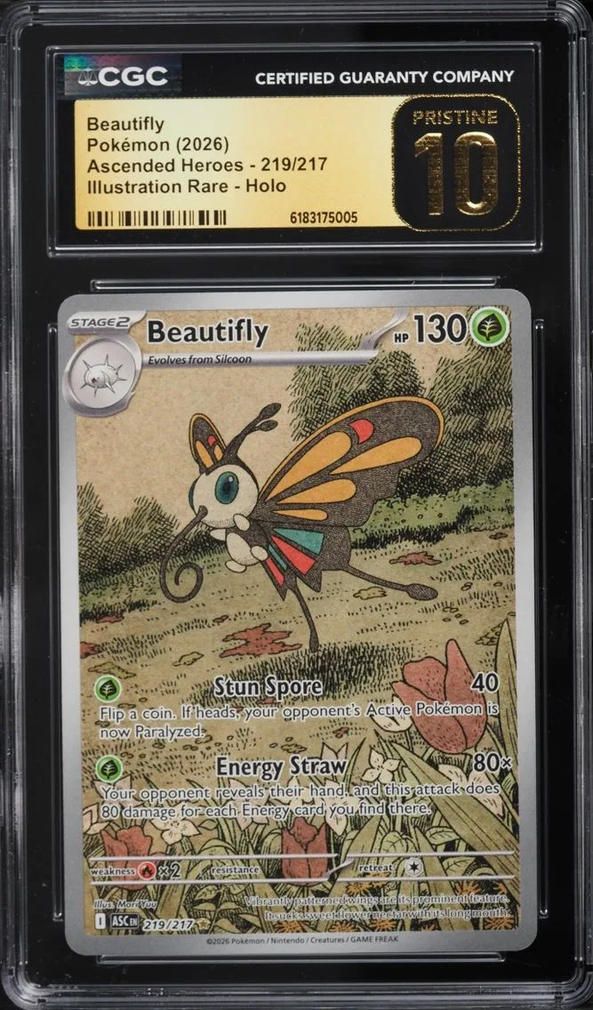 2026 #219 Beautifly CGC 10 Pokemon Mega Evolution Ascended Heroes IR