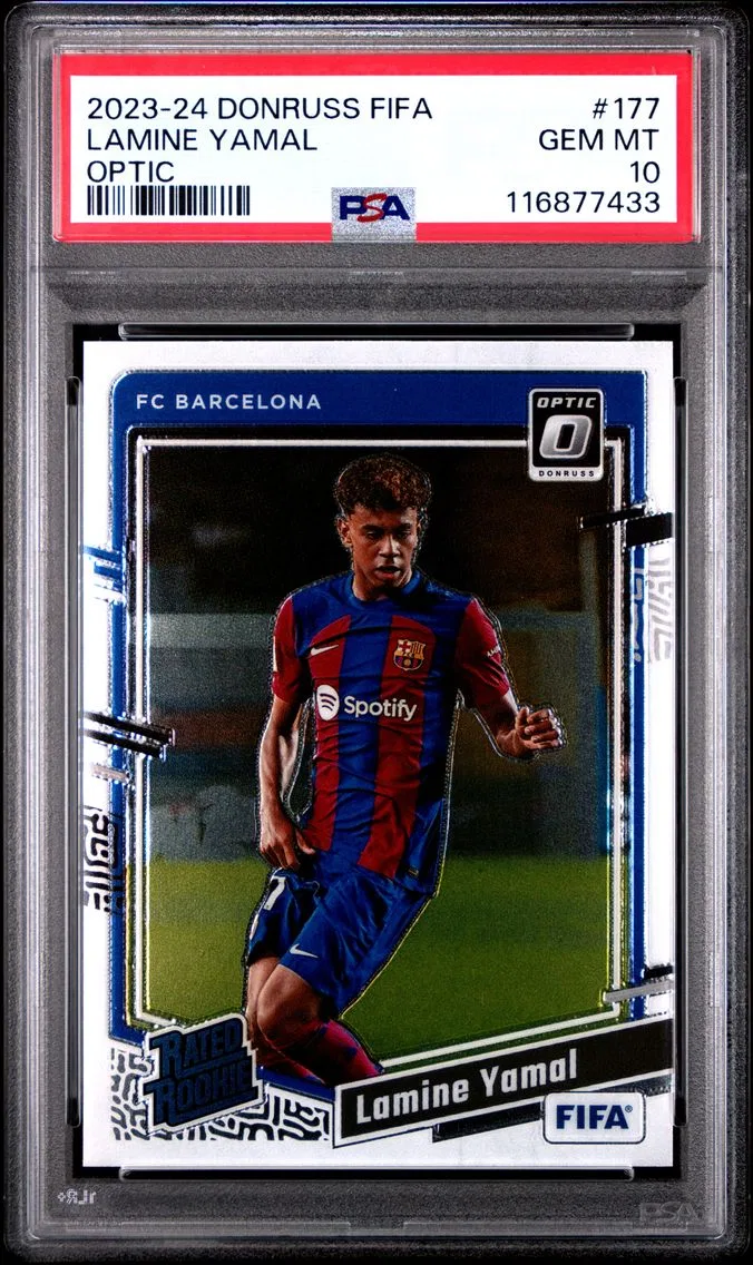 2023 #177 Lamine Yamal PSA 10 Panini Donruss FIFA