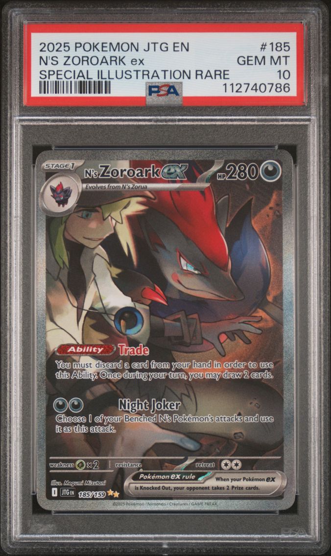 2025 #185 N's Zoroark EX PSA 10 Jtg EN-Journey Together Pokemon