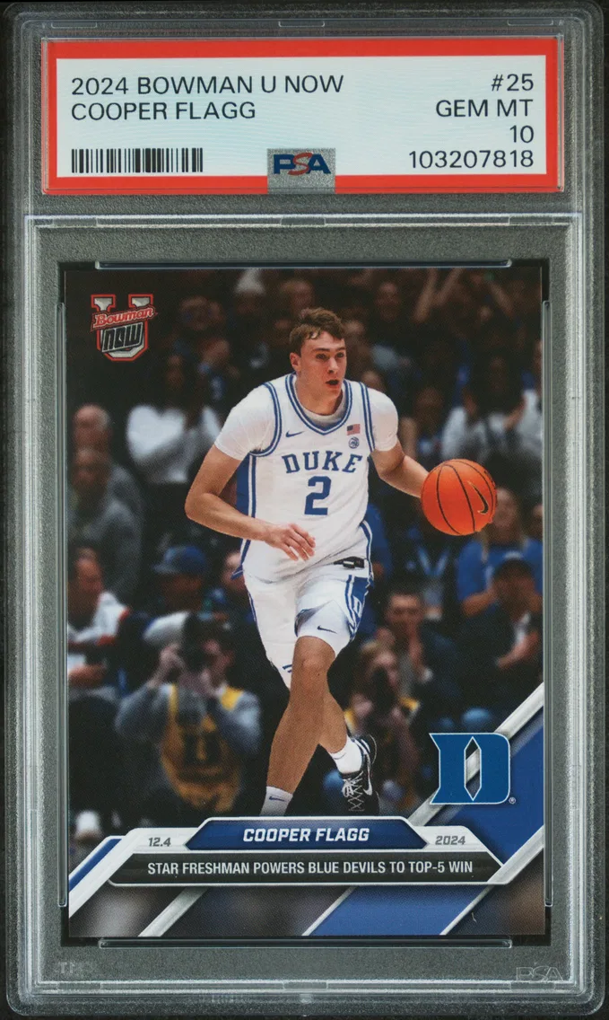 2024 #25 COOPER FLAGG PSA 10 Bowman U Now