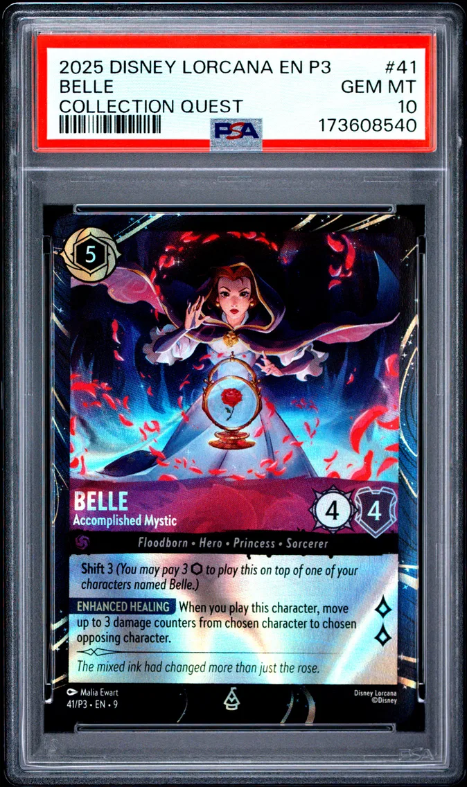 2025 #41 Belle - Accomplished Mystic PSA 10 Disney Lorcana EN P3-Promo