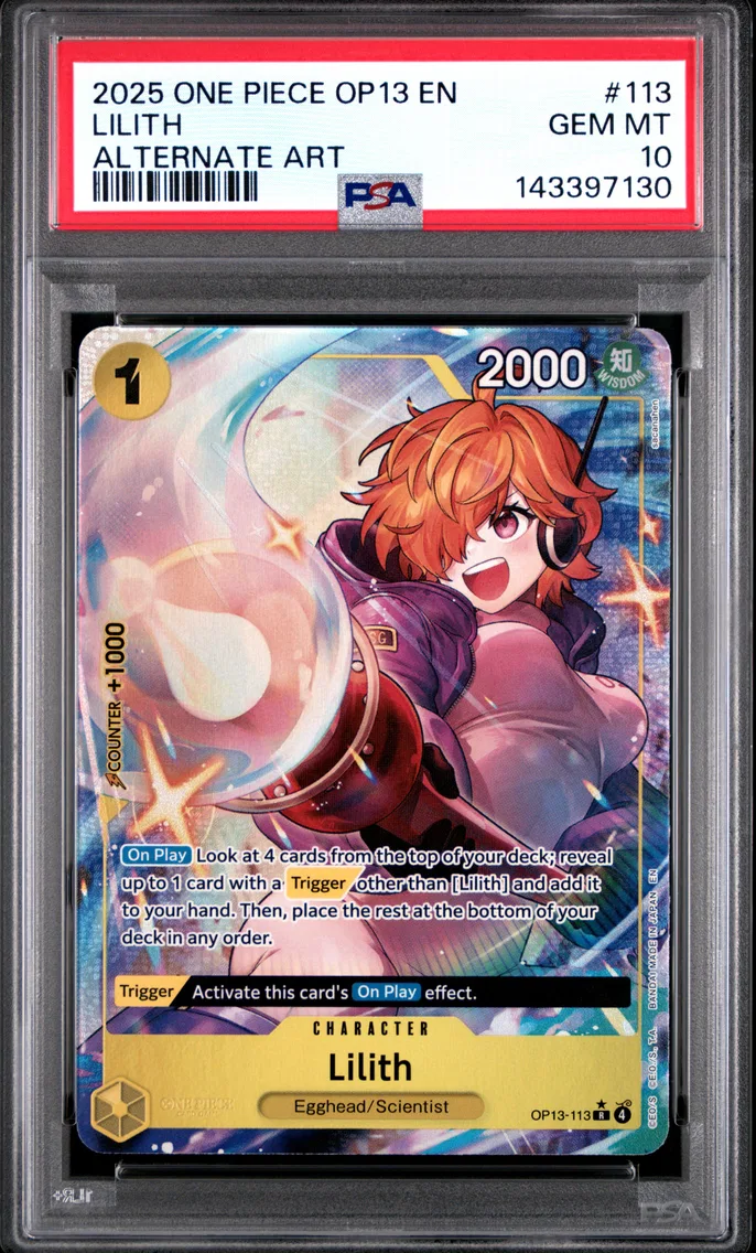 2025 #113 Lilith PSA 10 One Piece OP13-Carrying on His Will