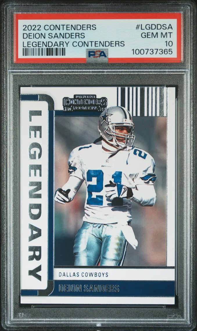 2022 #LGDDSA Deion Sanders PSA 10 Panini Contenders Legendary Contenders