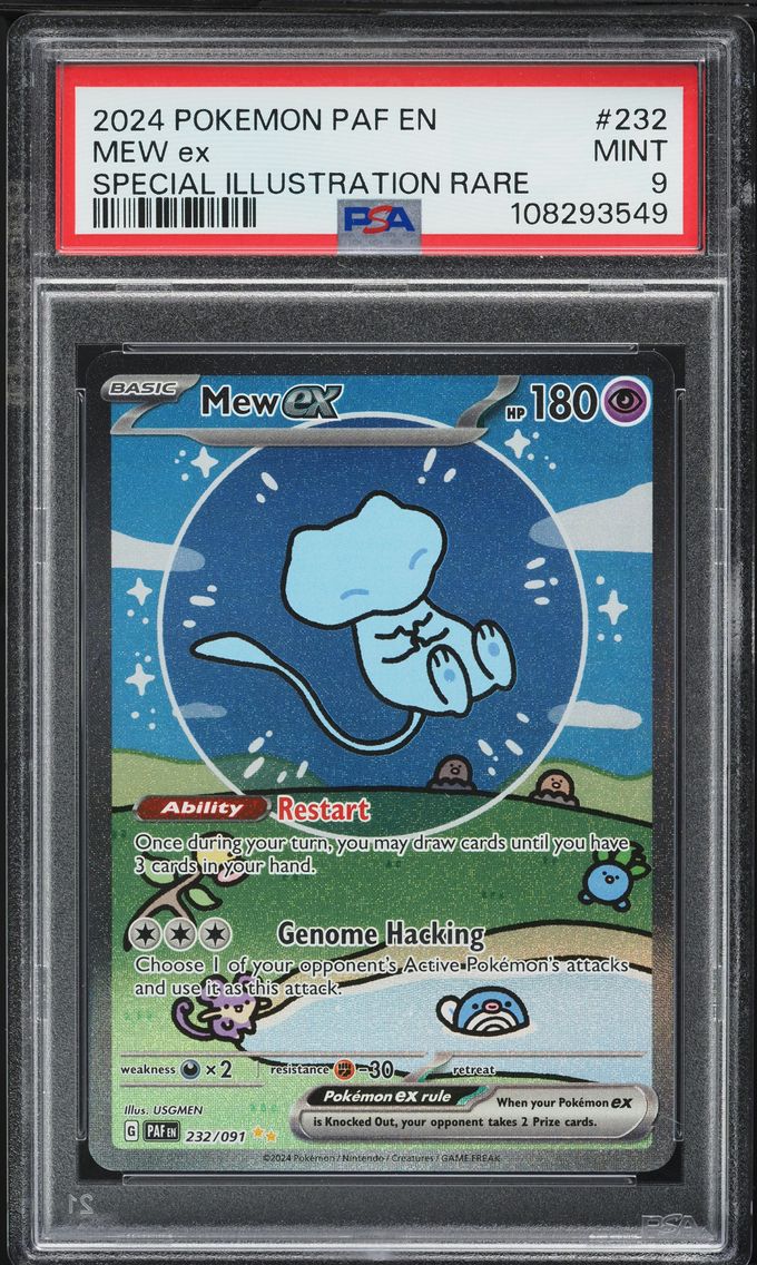 2024 #232 Mew ex PSA 9 Paldean Fates - PAF EN - English Pokemon