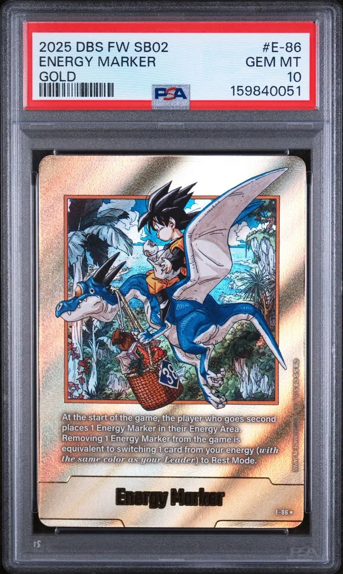 2025 #E-86 Energy Marker PSA 10 Dragon Ball Super Card Game Fusion World Manga Booster 02
