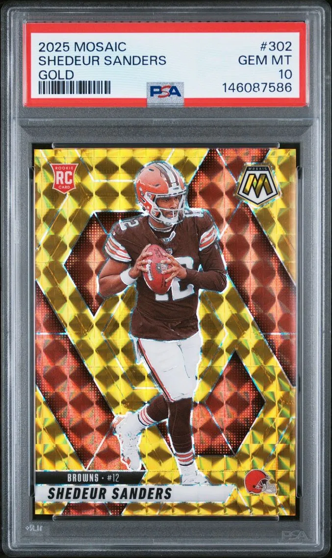 2025 #302 Shedeur Sanders PSA 10 Panini Mosaic