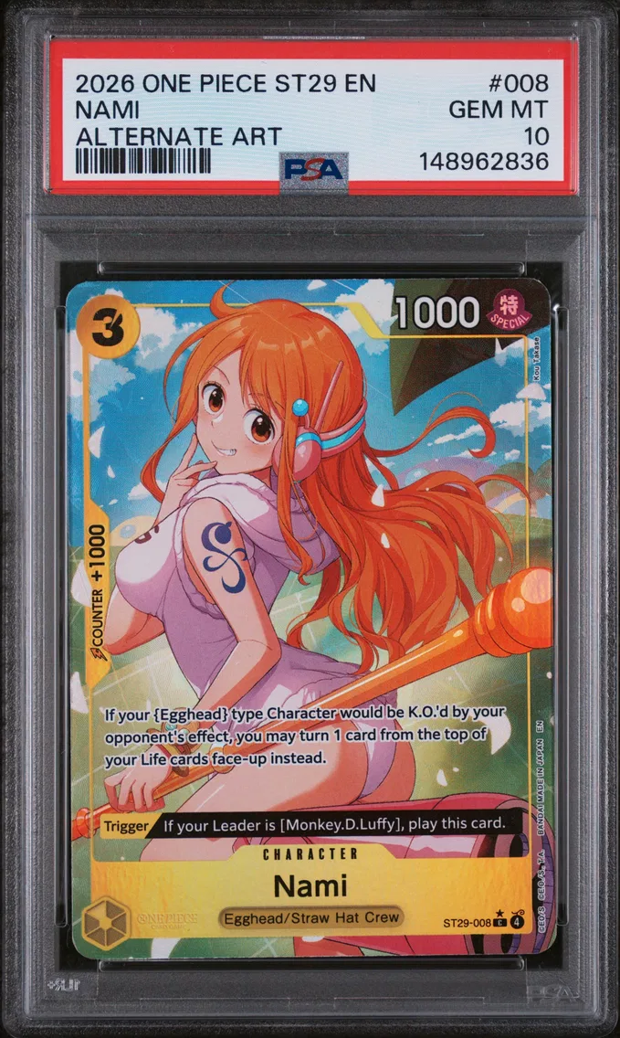 2026 #008 Nami PSA 10 One Piece Starter Deck ST29-Egghead