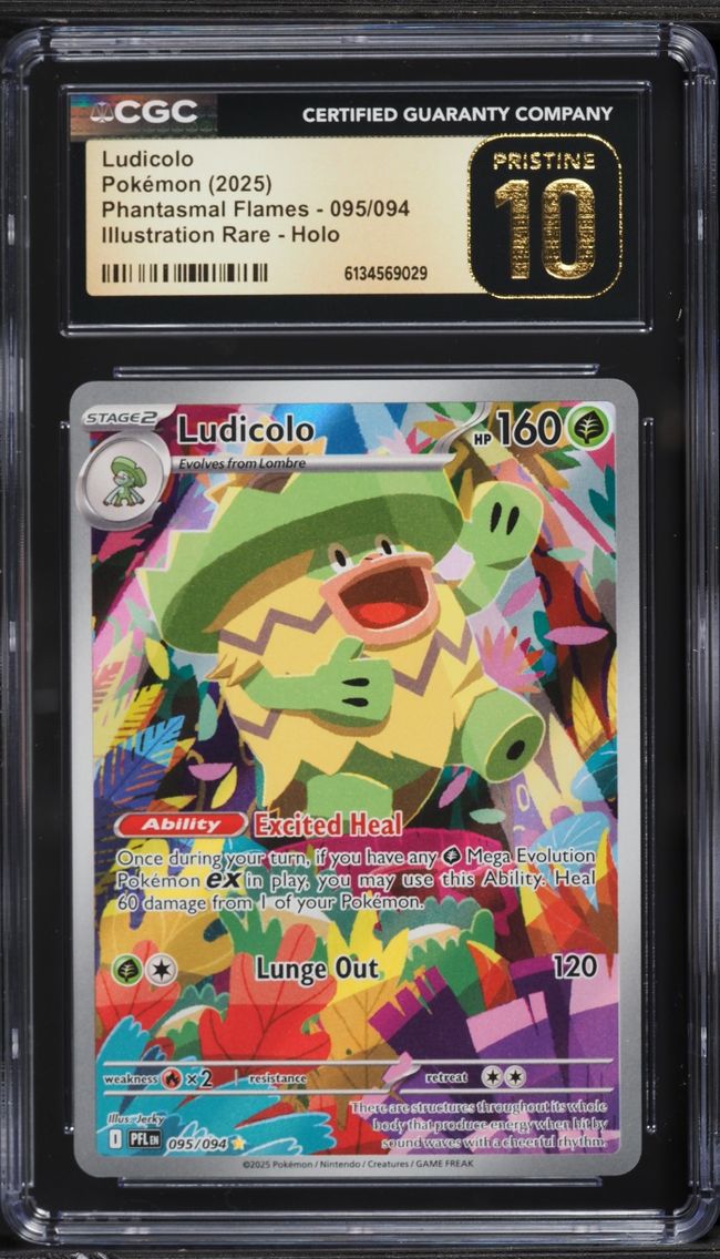 2025 Pokemon Mega Evolution Phantasmal Flames IR Ludicolo #95 CGC 10 PRISTINE