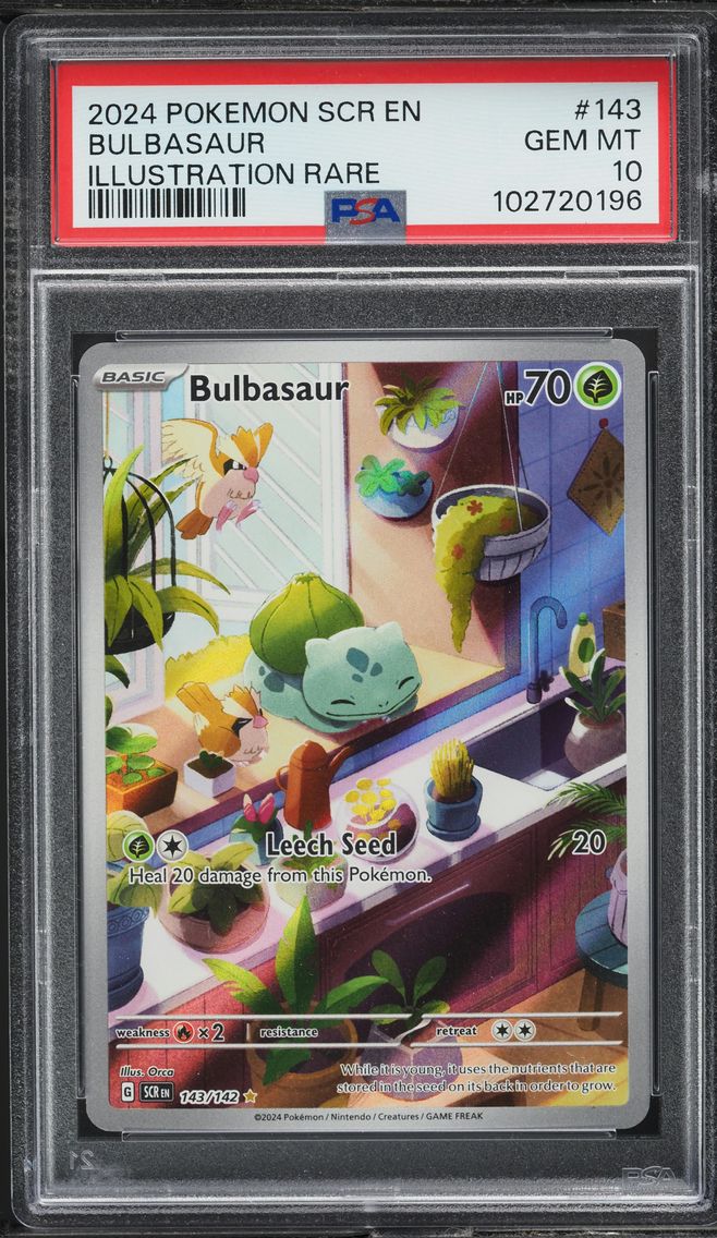 2023 #143 SCARLET & VIOLET STELLAR CROWN IR BULBASAUR PSA 10 POKEMON