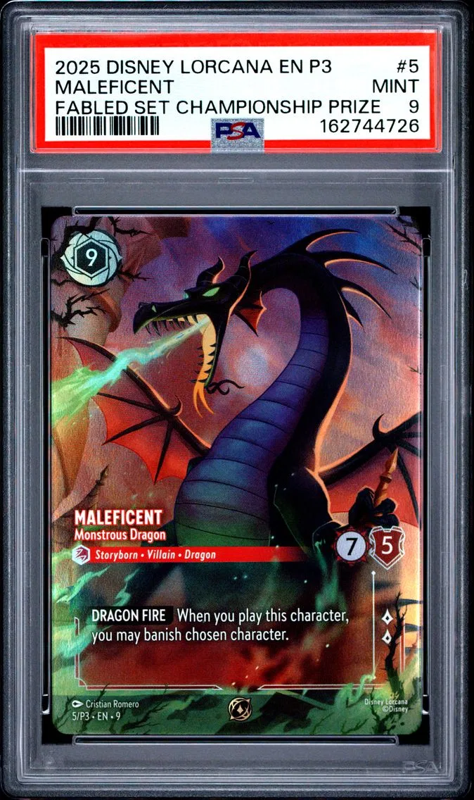 2025 #5 MALEFICENT PSA 9 Disney Lorcana EN P3-Promo