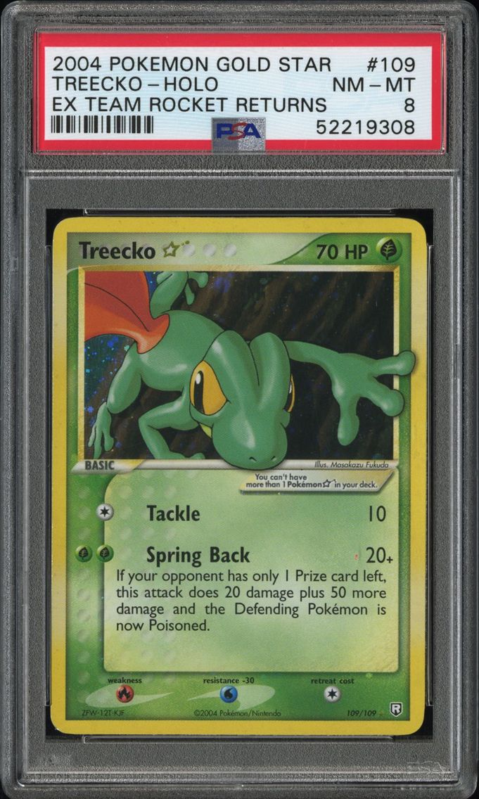 2004 #109 Treecko-Holo PSA 8 EX