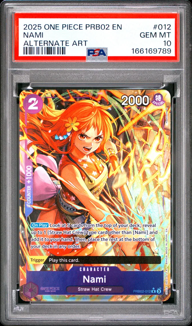 2025 #012 Nami PSA 10 One Piece PRB02-Premium Booster -One Piece Card the Best- Vol.2