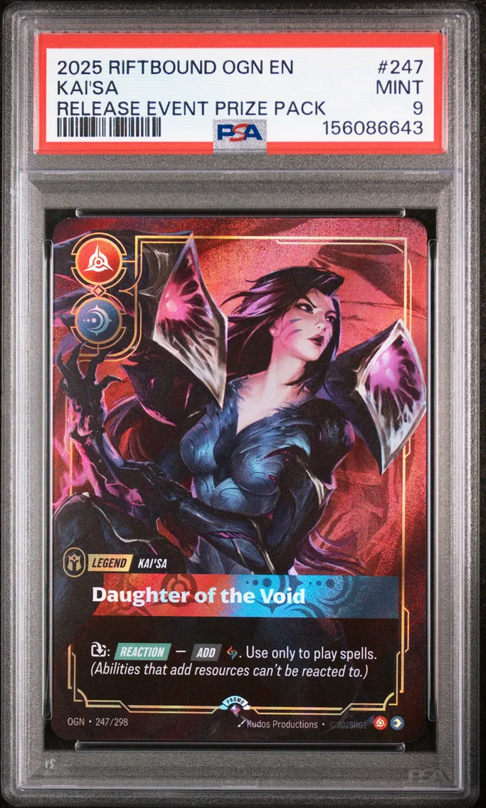 2025 #247 Kai'SA - Daughter of the Void PSA 9 Riftbound: League of Legends Ogn-Origins