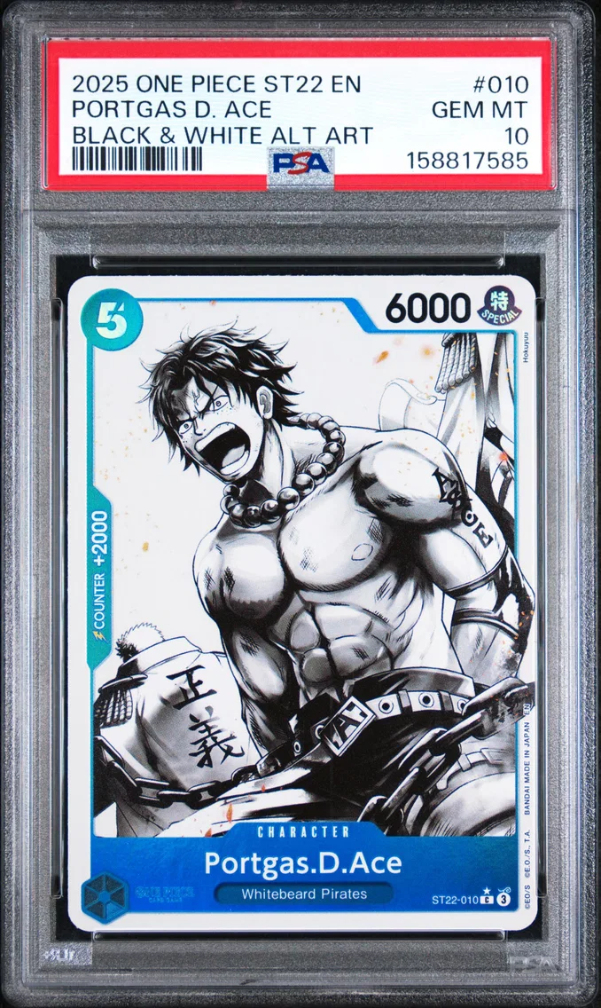 2025 #010 Portgas D. Ace PSA 10 One Piece Starter Deck ST22-Ace & Newgate