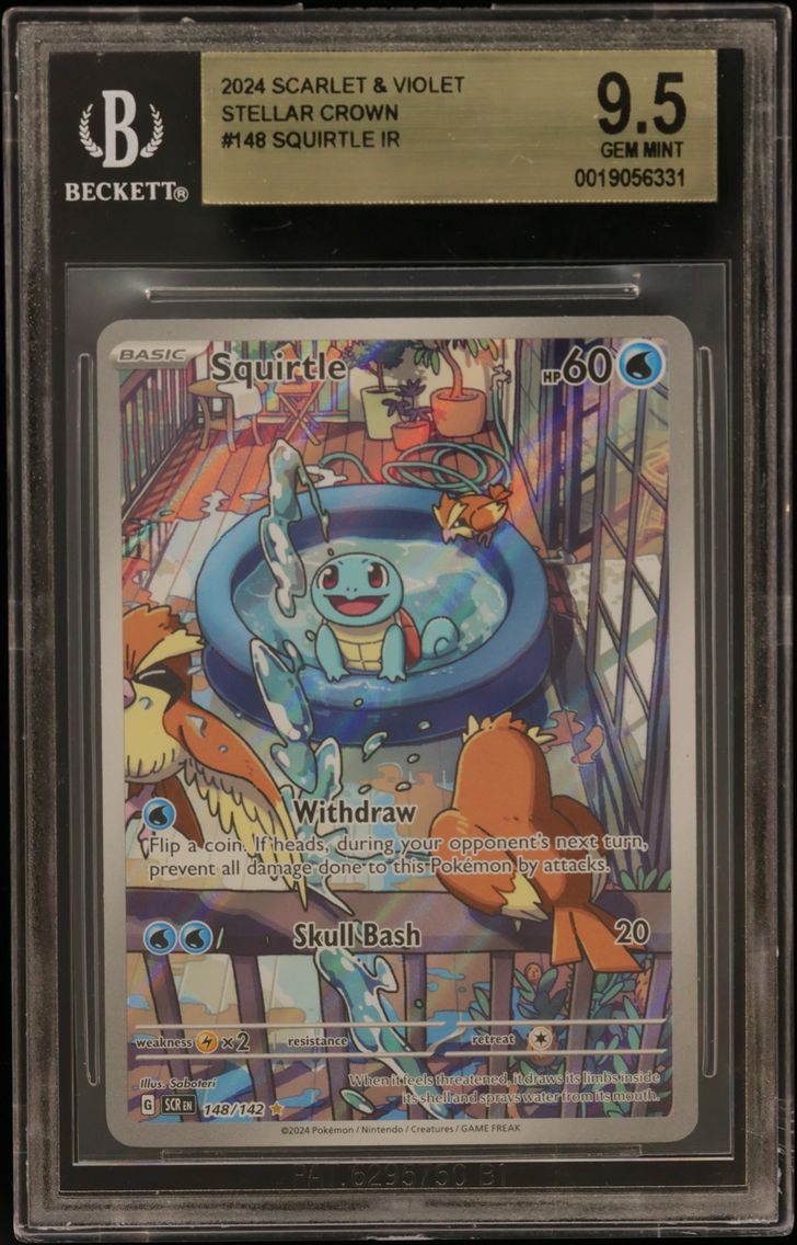 2024 #148 Squirtle IR BGS 9.5 TCG Scarlet & Violet Stellar Crown