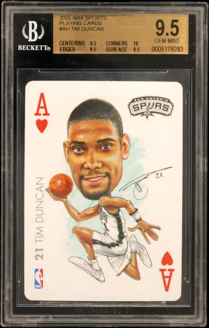 2005 #AH Tim Duncan BGS 9.5 NBA Sports Playing Cards