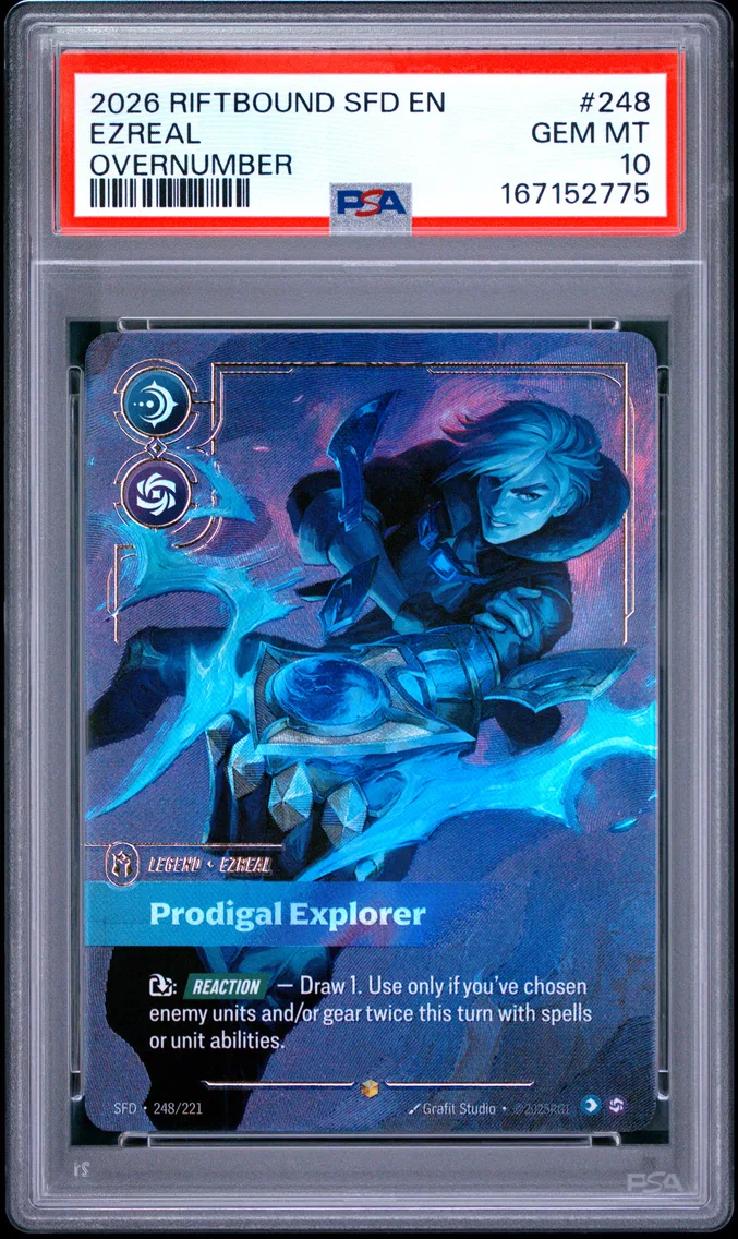 2026 #248 Ezreal - Prodigal Explorer PSA 10 Riftbound: League of Legends Sfd-Spiritforged