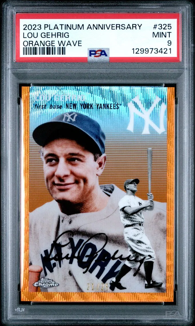 2023 #325 Lou Gehrig PSA 9 Topps Chrome Platinum Anniversary
