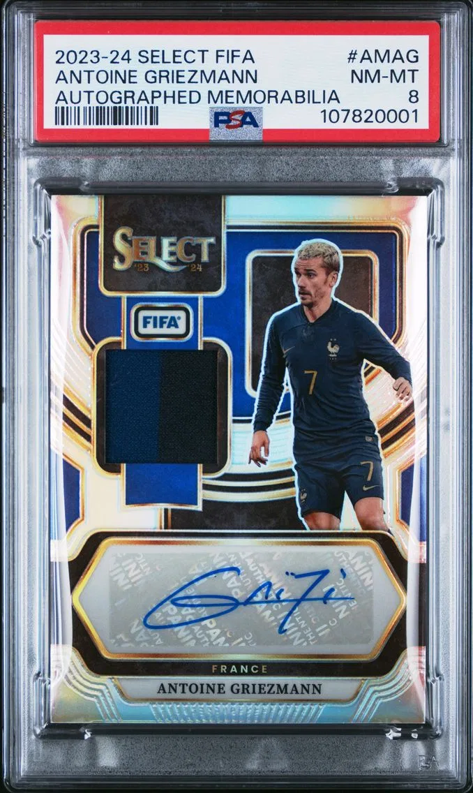 2023 #AMAG Antoine Griezmann PSA 8 Panini Select FIFA Autographed Memorabilia