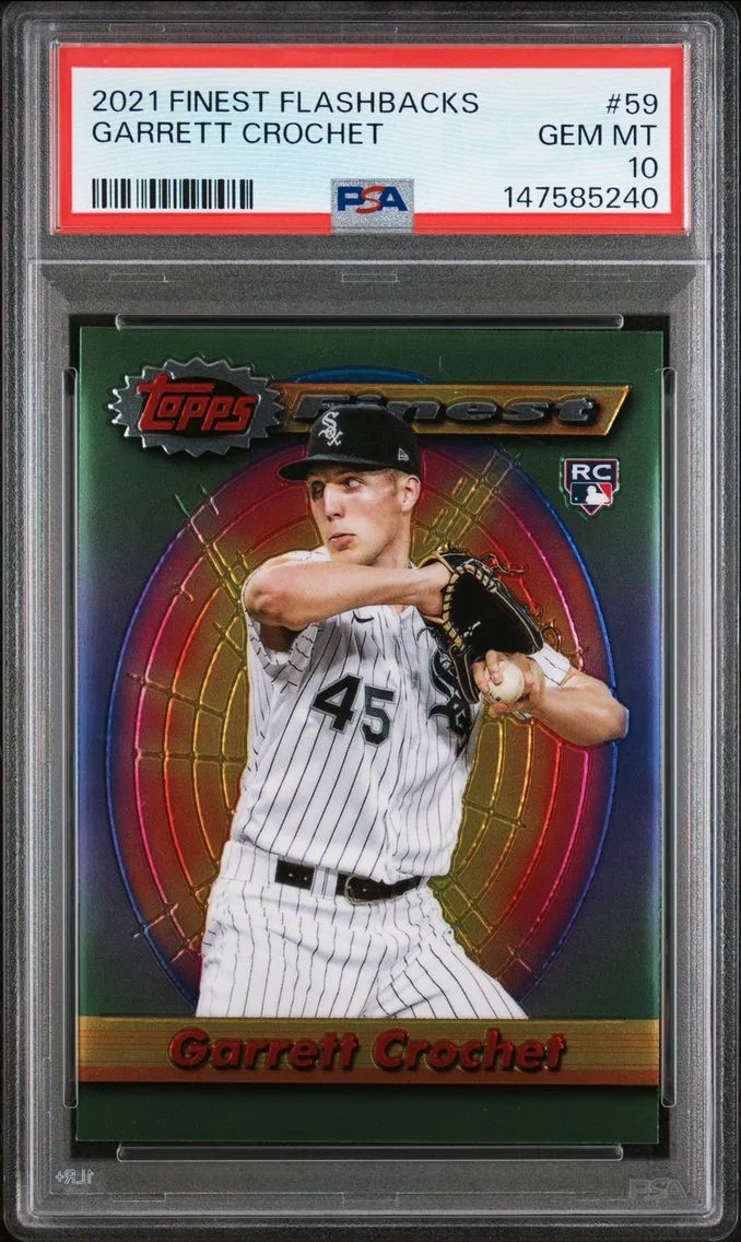 2021 #59 Garrett Crochet PSA 10 Topps Finest Flashbacks