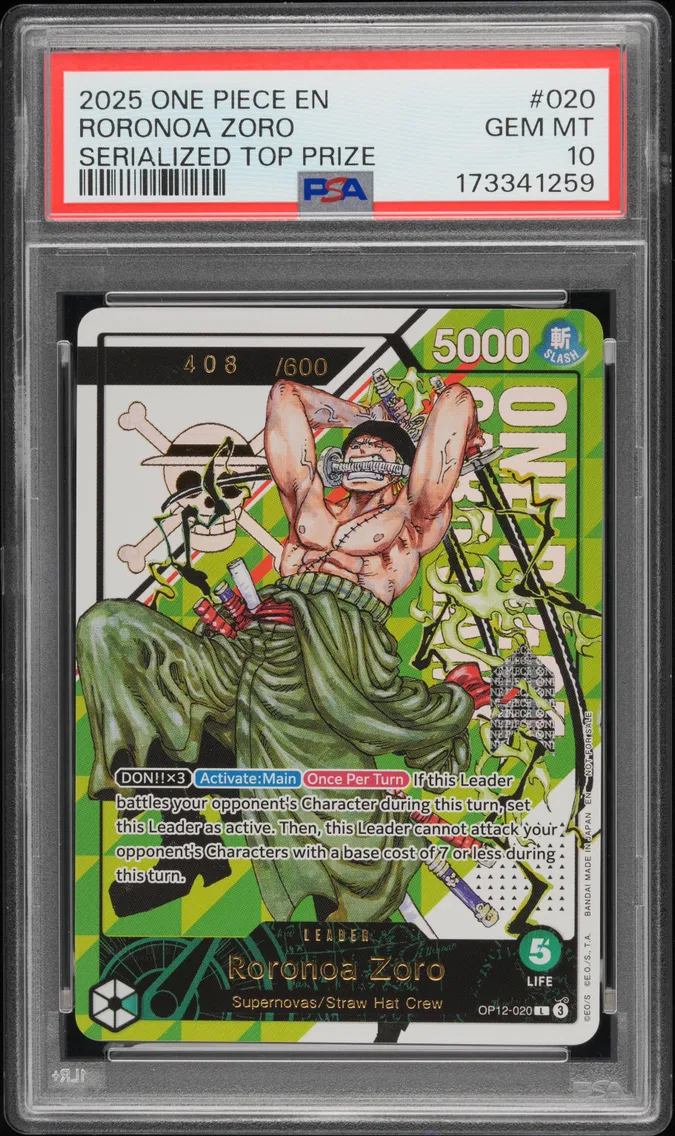 2025 #020 Roronoa Zoro PSA 10 One Piece Promos