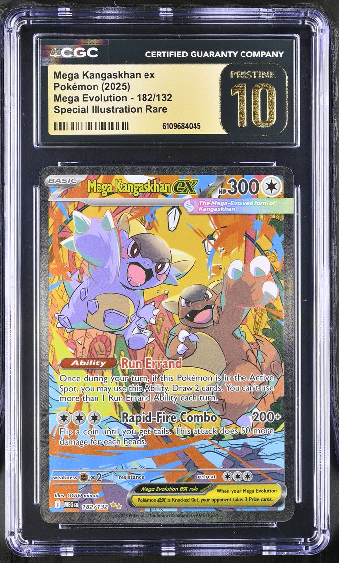 2025 #182 Mega Kangaskhan ex CGC 10 Pristine Mega Evolution - MEG EN - English