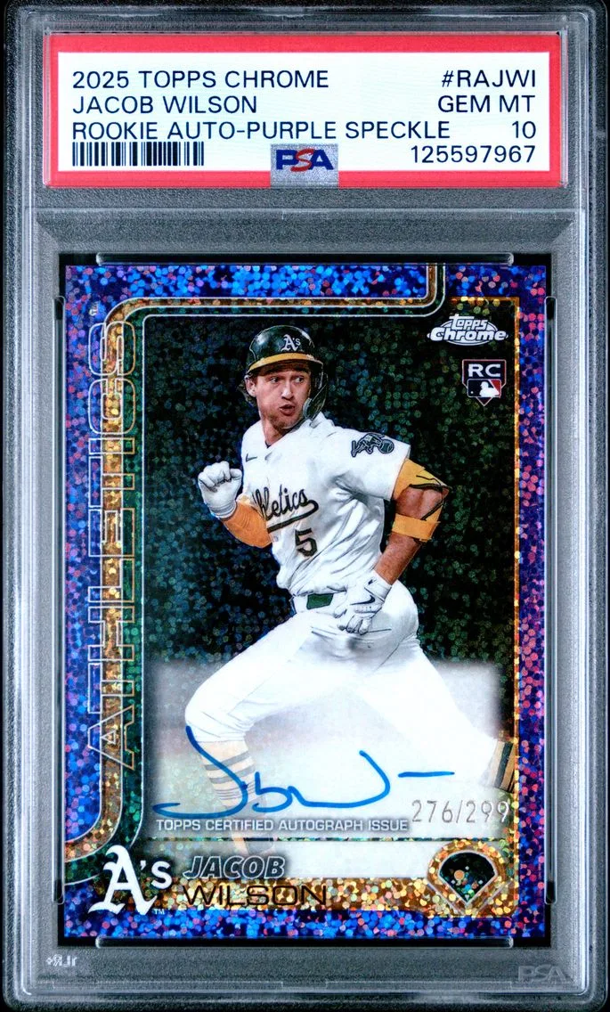 2025 #RAJWI Jacob Wilson PSA 10 Topps Chrome Rookie Autographs