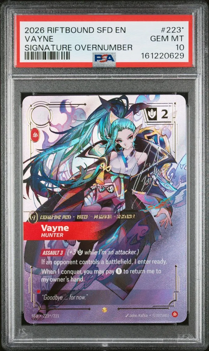 2026 #223* Vayne - Hunter PSA 10 Riftbound: League of Legends Sfd-Spiritforged