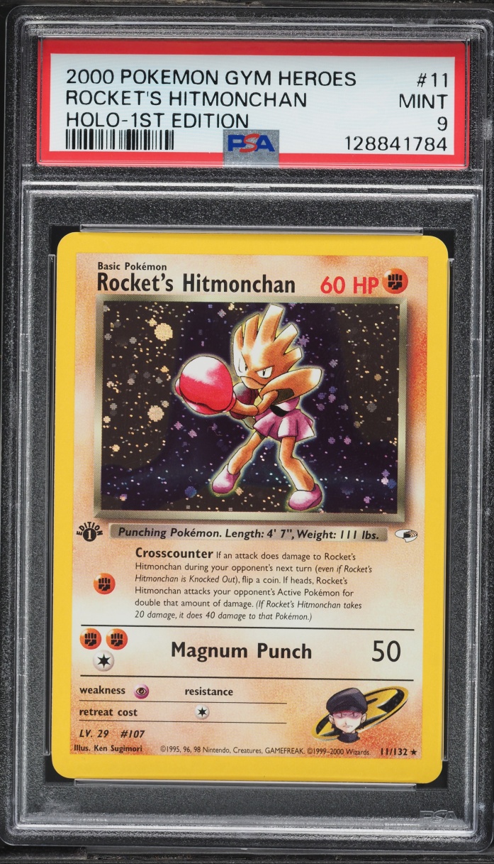Gym Heroes 1st Edition Holo Rocket's Hitmonchan MINT