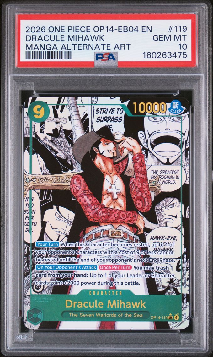 2026 #119 Dracule Mihawk PSA 10 