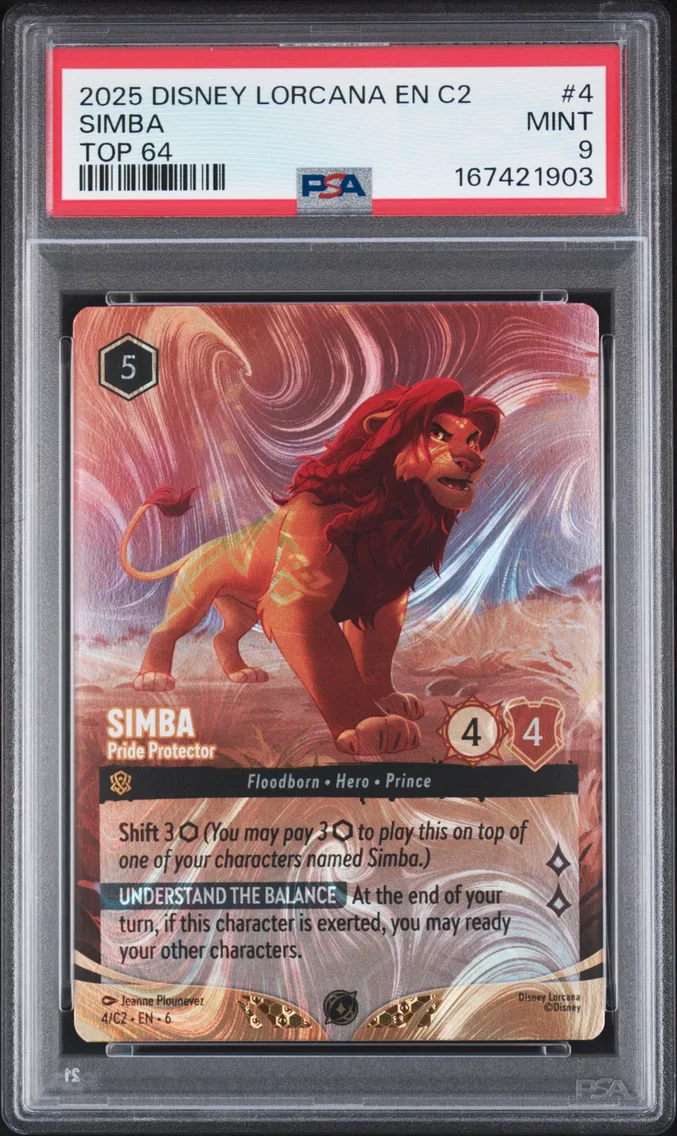 2025 #4 Simba - Pride Protector PSA 9 Disney Lorcana EN C2-Lorcana Challenge Promo