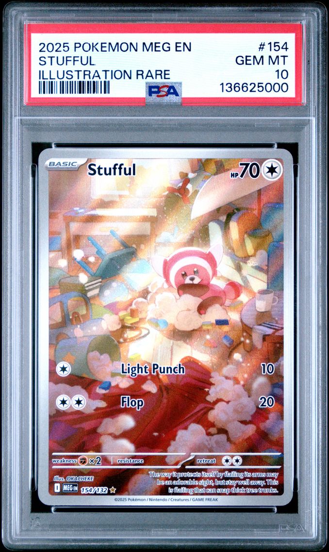 2025 #154 Stufful PSA 10 Meg EN-Mega Evolution Pokemon