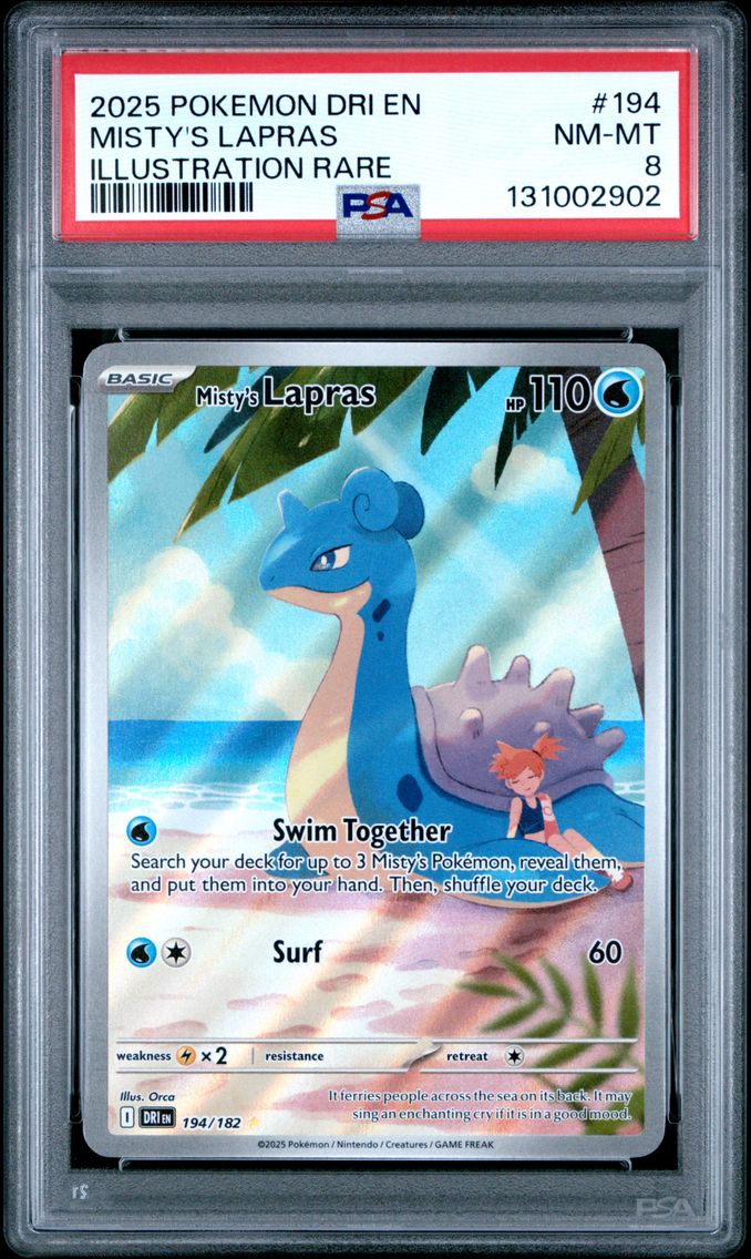 2025 #194 Misty's Lapras PSA 8 Dri EN-Destined Rivals Pokemon