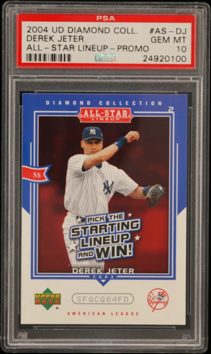 2004 #AS-DJ Derek Jeter PSA 10 Upper Deck Diamond Collection All-Star Lineup Promo