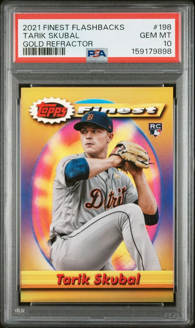 2021 #198 Tarik Skubal PSA 10 Topps Finest Flashbacks