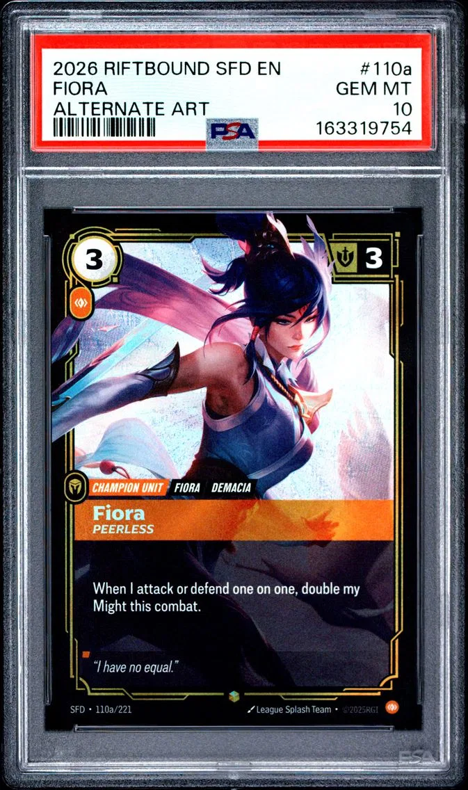 2026 #110a Fiora - Peerless PSA 10 Riftbound: League of Legends Sfd-Spiritforged