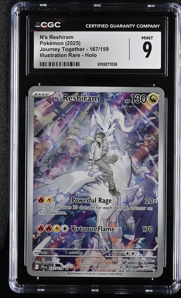 2025 #167 N's Reshiram CGC 9 Journey Together - JTG EN - English
