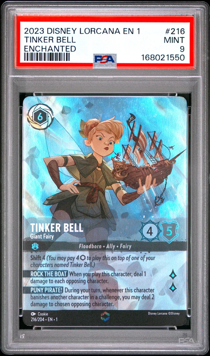 2023 #216 Tinker Bell - Giant Fairy PSA 9 Disney Lorcana EN 1-the First Chapter
