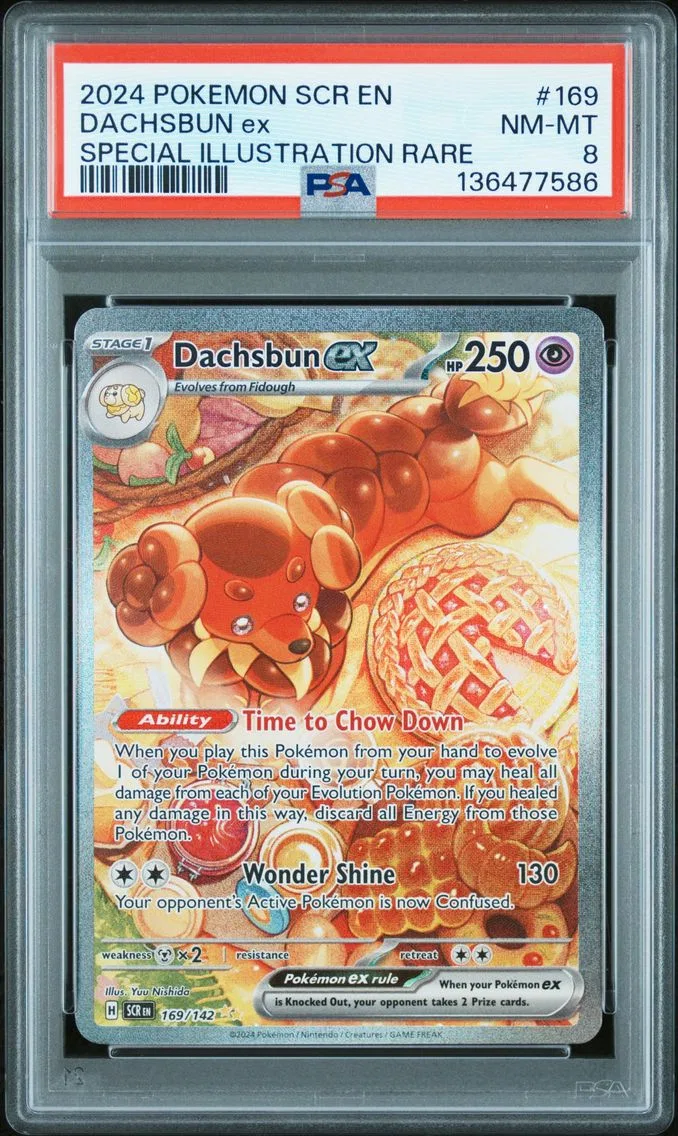 2024 #169 Dachsbun EX PSA 8 Scr EN-Stellar Crown