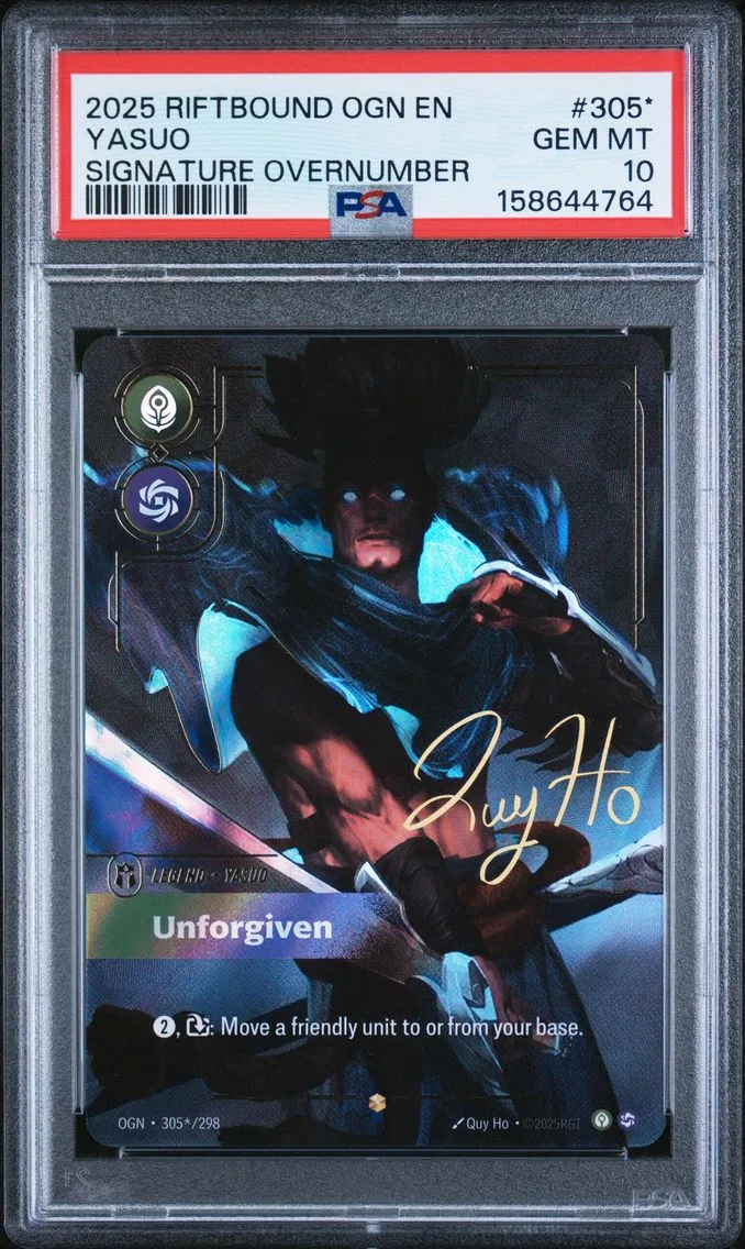 2025 #305* Yasuo - Unforgiven PSA 10 Riftbound: League of Legends Ogn-Origins
