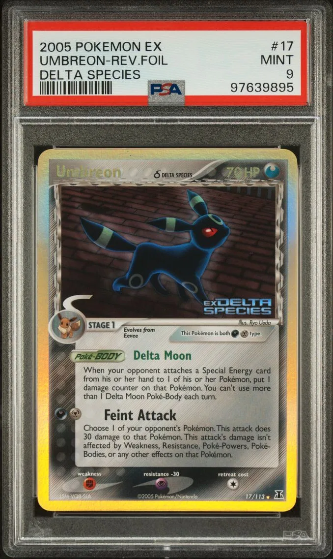 2005 #17 Umbreon-Reverse Foil PSA 9 EX Delta Species